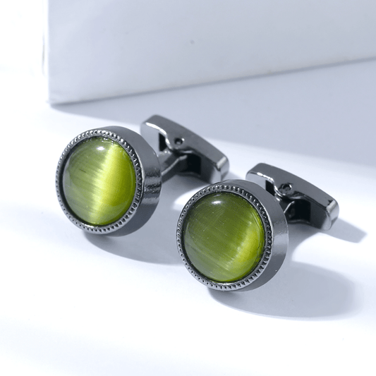 Classic French Shirt Cat Eye Cufflinks