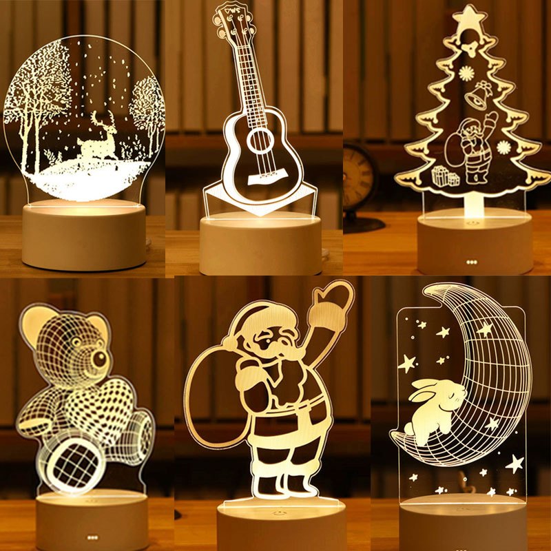 3D Neon Sign LED Lamp Table Light Birthday Party Wedding Decor