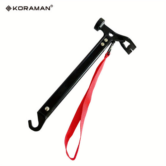 KORAMAN Camping Hammer Multifunctional Steel Hammer with Stake Remover