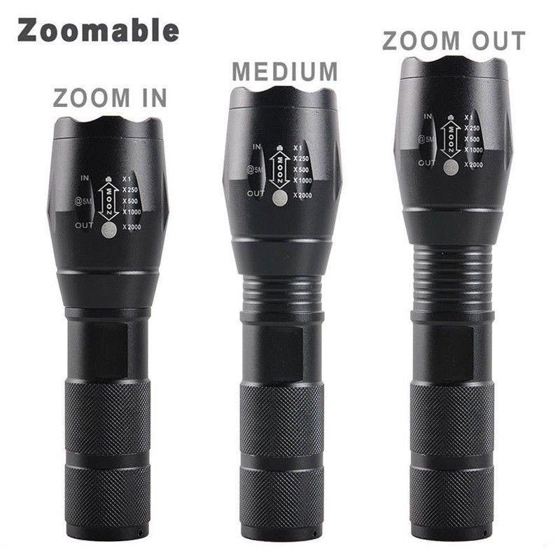 Retractable Outdoor Strong Light Flashlight Long Shot Flashlight