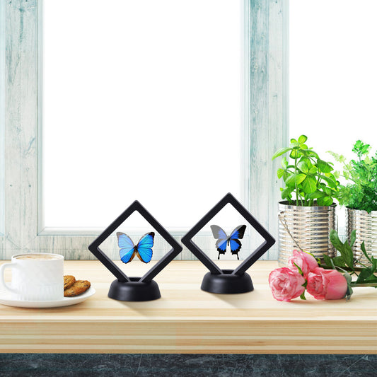 10PCS Coin Display Cases 3D Floating Thin Film Jewelry Storage Boxes