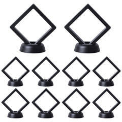 10PCS Coin Display Cases 3D Floating Thin Film Jewelry Storage Boxes