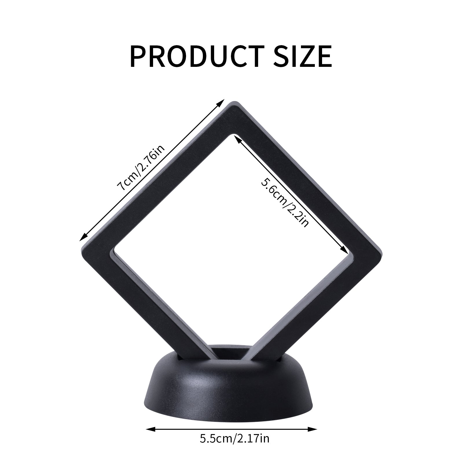 10PCS Coin Display Cases 3D Floating Thin Film Jewelry Storage Boxes