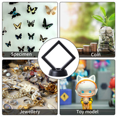 10PCS Coin Display Cases 3D Floating Thin Film Jewelry Storage Boxes