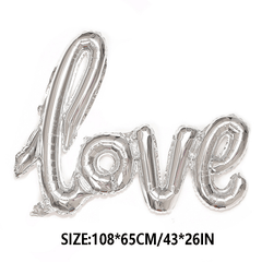 43" Silver LOVE Aluminum Film Balloon Wedding Decoration