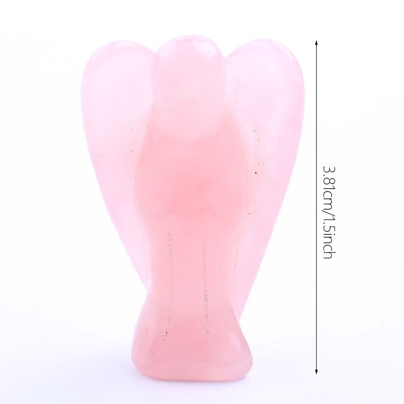 3 Natural Healing Crystal Angel Hand Carved Figurine Skull Gift