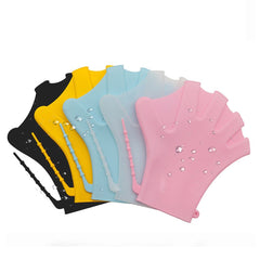 Adjustable Silicon Swimming Gloves for Beginners & Kids