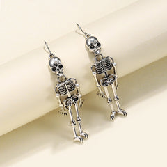 Retro Skeleton Drop Earrings Halloween Skull Body Earrings Gift