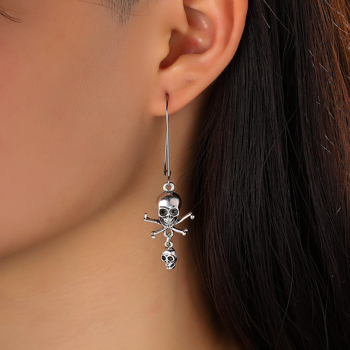 Retro Skeleton Drop Earrings Halloween Skull Body Earrings Gift