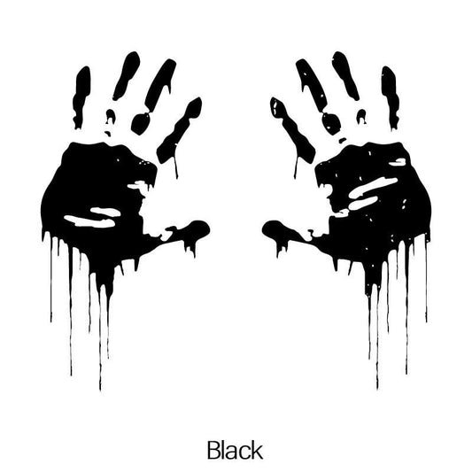 Spooky Zombie Bloody Hands Auto Stickers