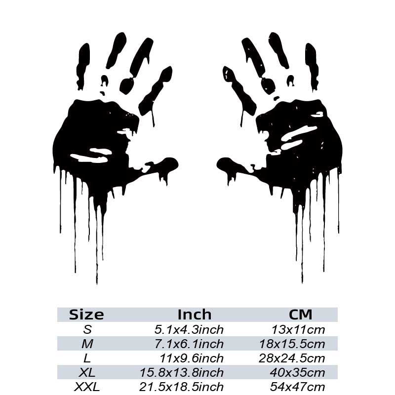 Spooky Zombie Bloody Hands Auto Stickers