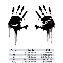 Spooky Zombie Bloody Hands Auto Stickers