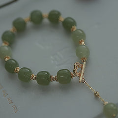 Temperament Jade Beaded Bracelet Chinese Style Year Decoration