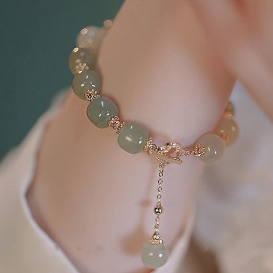 Temperament Jade Beaded Bracelet Chinese Style Year Decoration