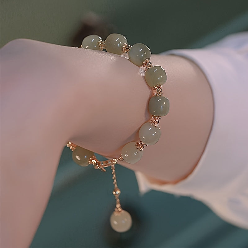 Temperament Jade Beaded Bracelet Chinese Style Year Decoration