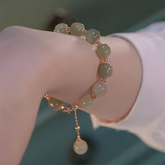 Temperament Jade Beaded Bracelet Chinese Style Year Decoration