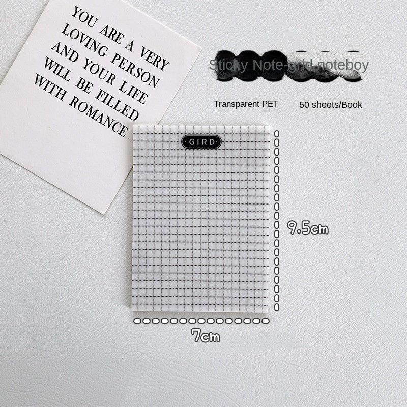 Transparent Sticky Note with Key Sticky Notes Student PET Blank Note Paper