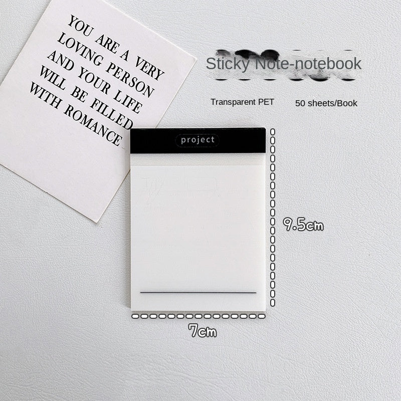 Transparent Sticky Note with Key Sticky Notes Student PET Blank Note Paper