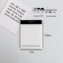 Transparent Sticky Note with Key Sticky Notes Student PET Blank Note Paper