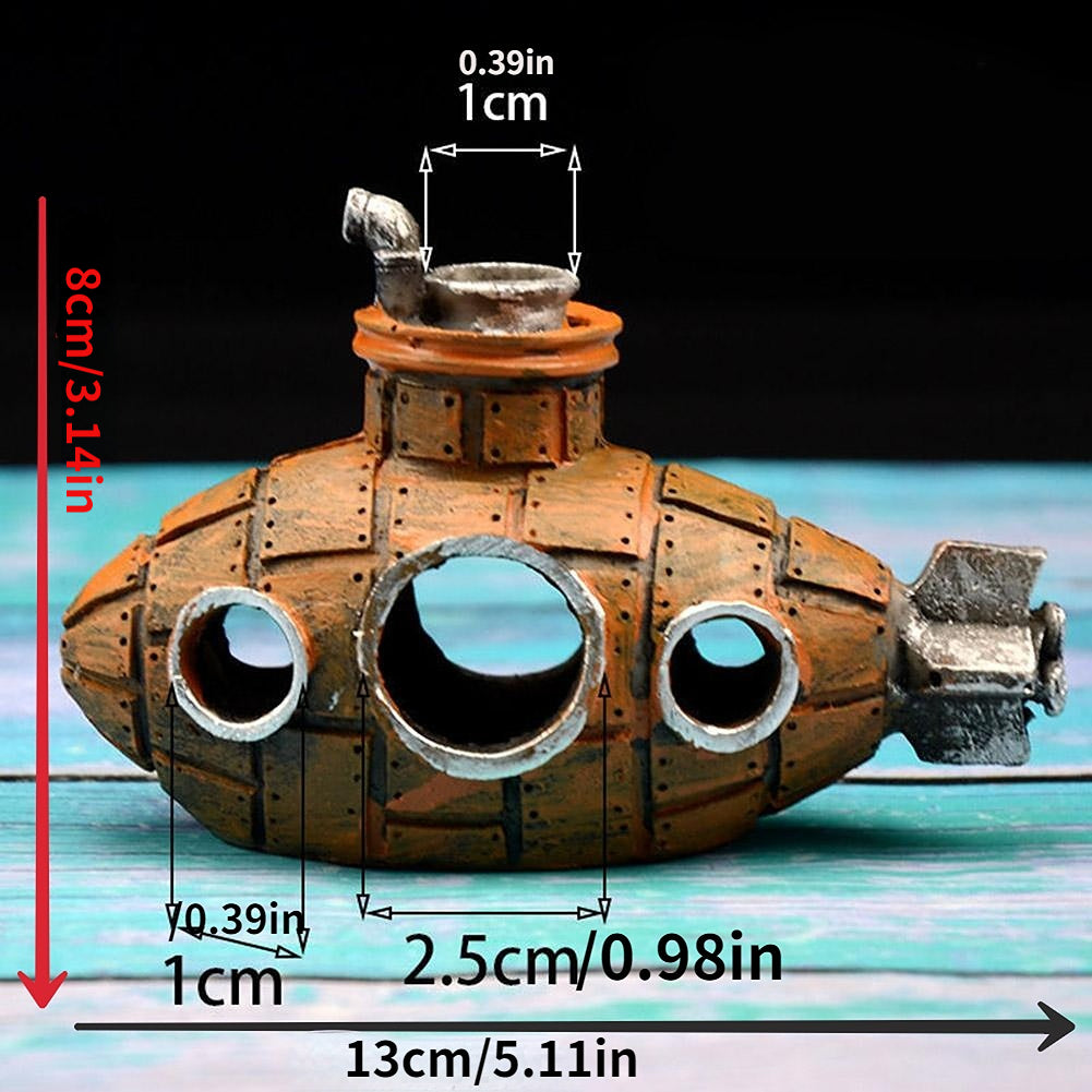 Resin Submarine Hollow Aquarium Decoration
