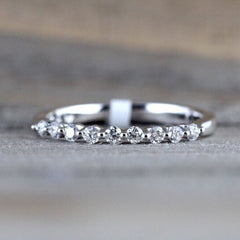 18K Plated Zircon Stackable Ring Wedding Anniversary Gift