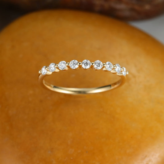 18K Plated Zircon Stackable Ring Wedding Anniversary Gift