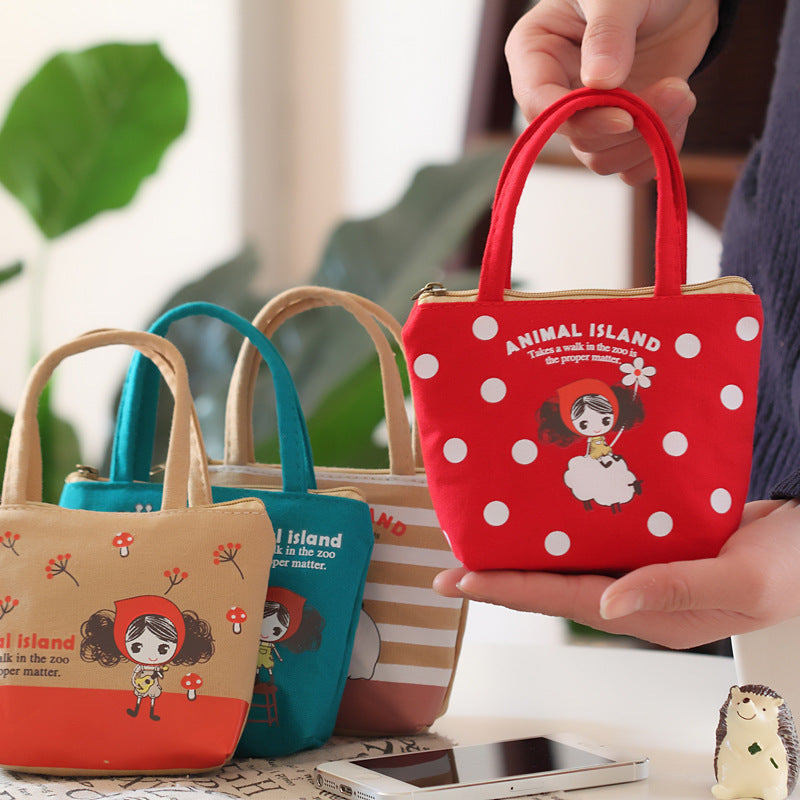 Cartoon Girl Coin Purse Earphone Bag Key Bag Small Storage Bag For Girls
