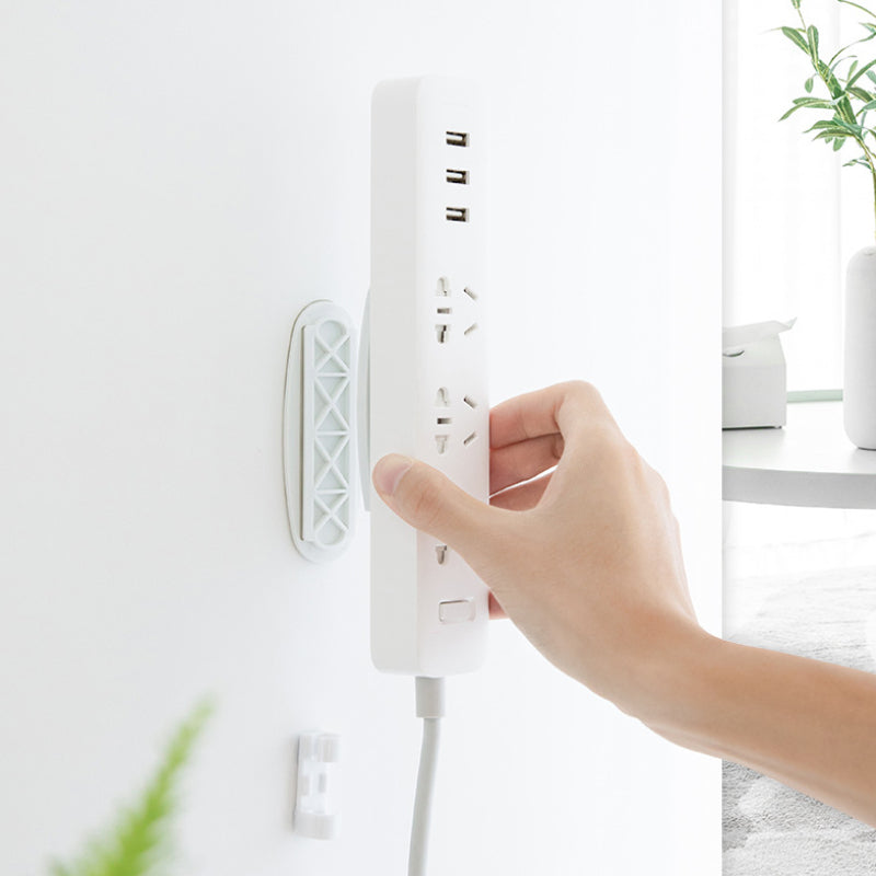 Self Adhesive Wall Mounted Power Outlet Holder No Punching Required
