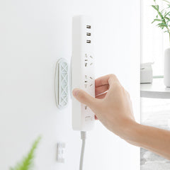 Self Adhesive Wall Mounted Power Outlet Holder No Punching Required