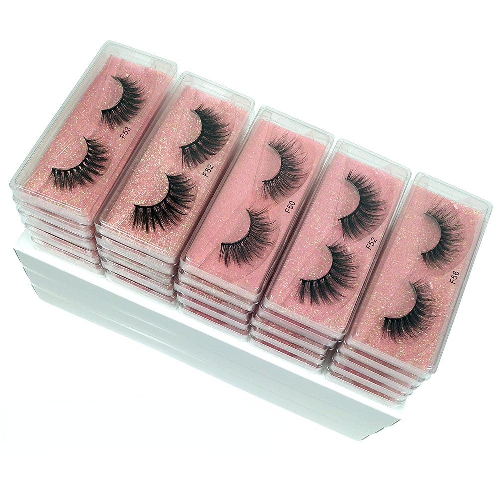 30 Pairs Fluffy 3D Mink Lashes - Long Lasting False Eyelashes