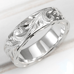 Embossed Vine Women Ring Silver Plated Gift