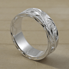 Embossed Vine Women Ring Silver Plated Gift