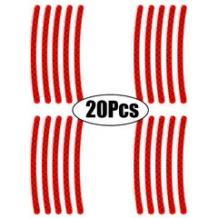20Pcs Car Wheel Hub Reflective Stickers Tire Rim Safety Reflective Strip