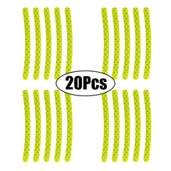 20Pcs Car Wheel Hub Reflective Stickers Tire Rim Safety Reflective Strip