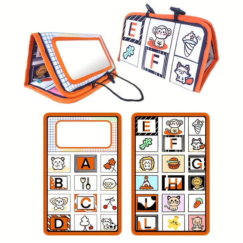 2pcs Interactive Foldable Time Mirror Toy Early Education Floor Game