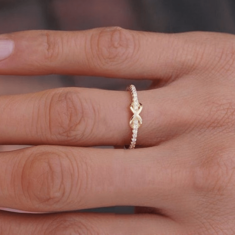 Silver Plated Infinity Zircon Ring Fine Jewelry