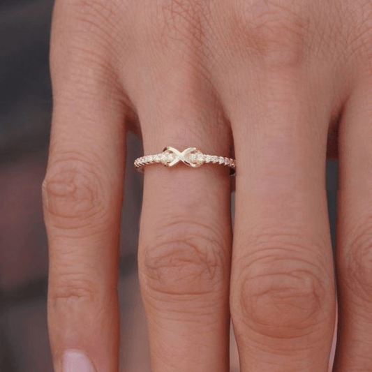 Silver Plated Infinity Zircon Ring Fine Jewelry