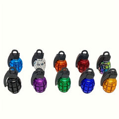 1pc Grenade Shaped Aluminum Alloy Valve Cap