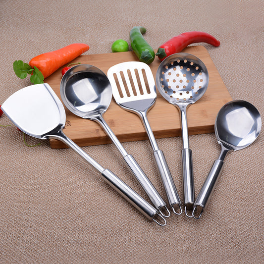 6pcs Stainless Steel Spatula Spoon Set Full Cooking Utensils