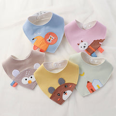 Baby Bib Soft Cotton Newborn Feeding Smock Infant Cartoon Bib