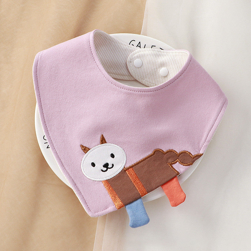 Baby Bib Soft Cotton Newborn Feeding Smock Infant Cartoon Bib