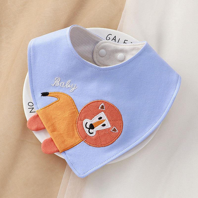 Baby Bib Soft Cotton Newborn Feeding Smock Infant Cartoon Bib