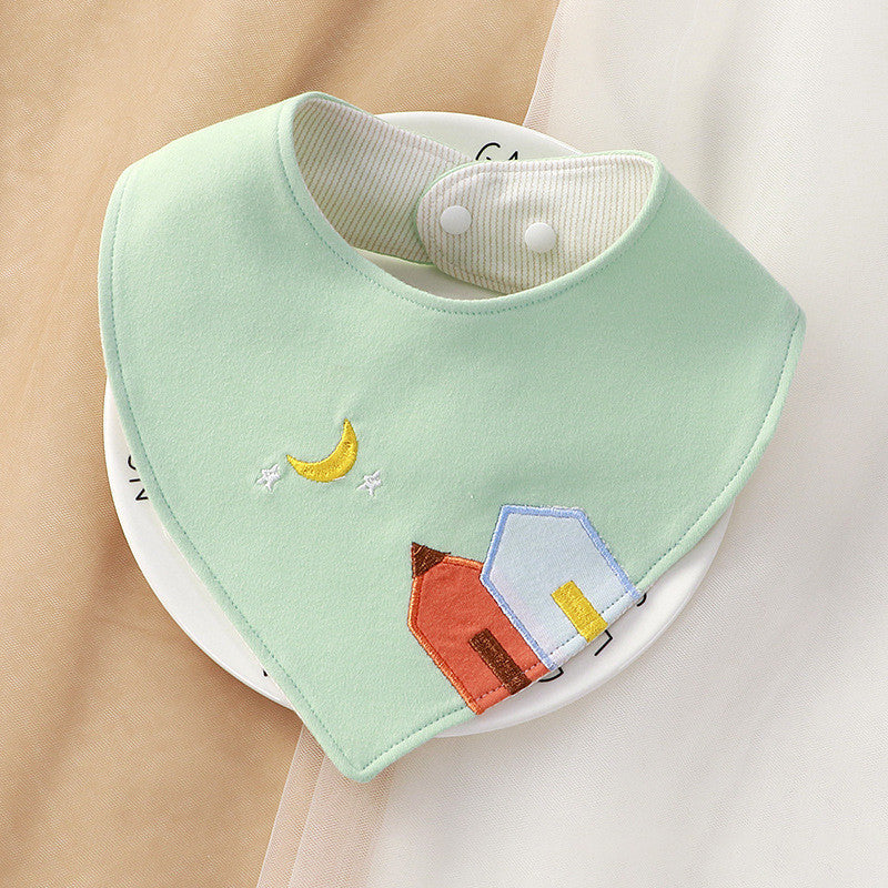 Baby Bib Soft Cotton Newborn Feeding Smock Infant Cartoon Bib