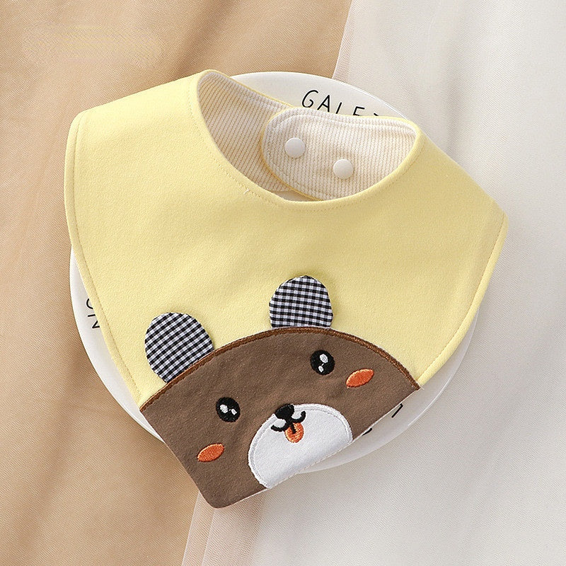 Baby Bib Soft Cotton Newborn Feeding Smock Infant Cartoon Bib