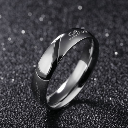 Stainless Steel Couple Ring Jewelry Wedding Ring Sets Romantic Heart Jewelry