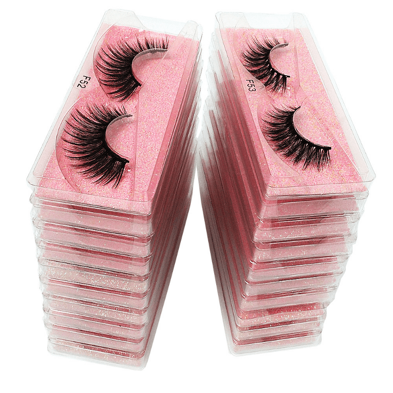 20 Pairs 3D Mink Lashes Soft Fluffy False Eyelashes - Natural Glamorous Look