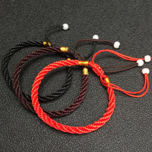 Adjustable Red Rope Braided Couple Bracelet