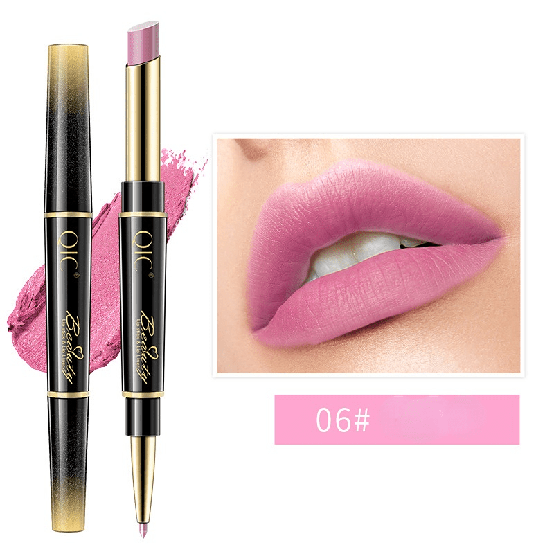 5-in-1 Lip Liner Lipstick Duo Matte Hydrating Double Ended Stick