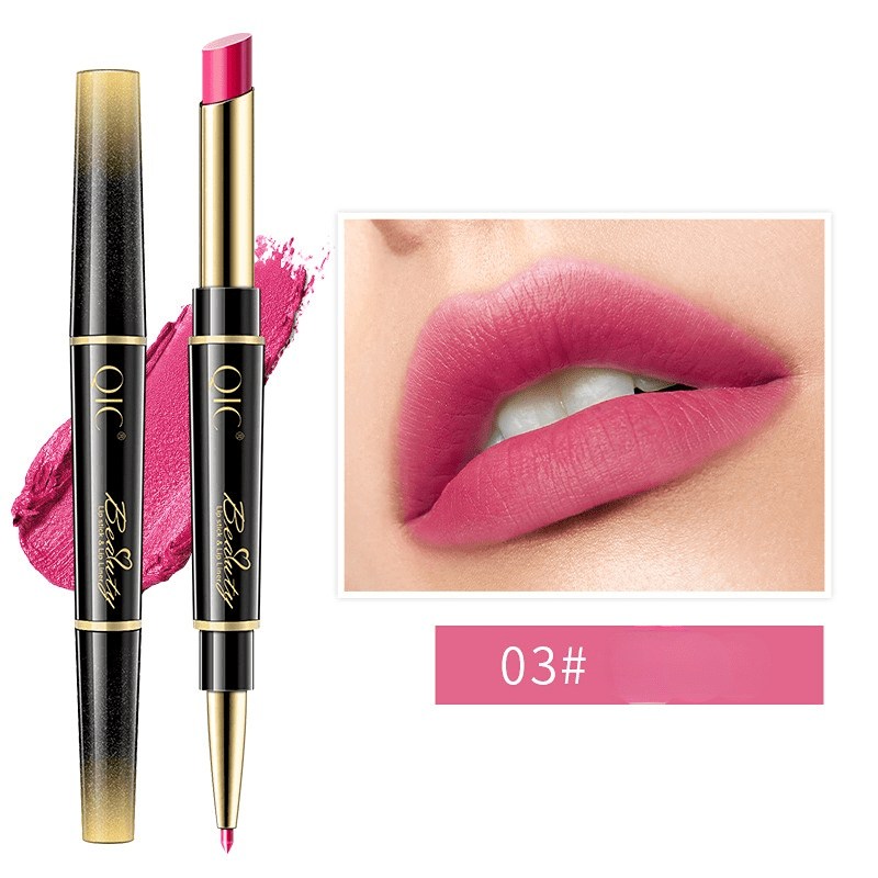 5-in-1 Lip Liner Lipstick Duo Matte Hydrating Double Ended Stick