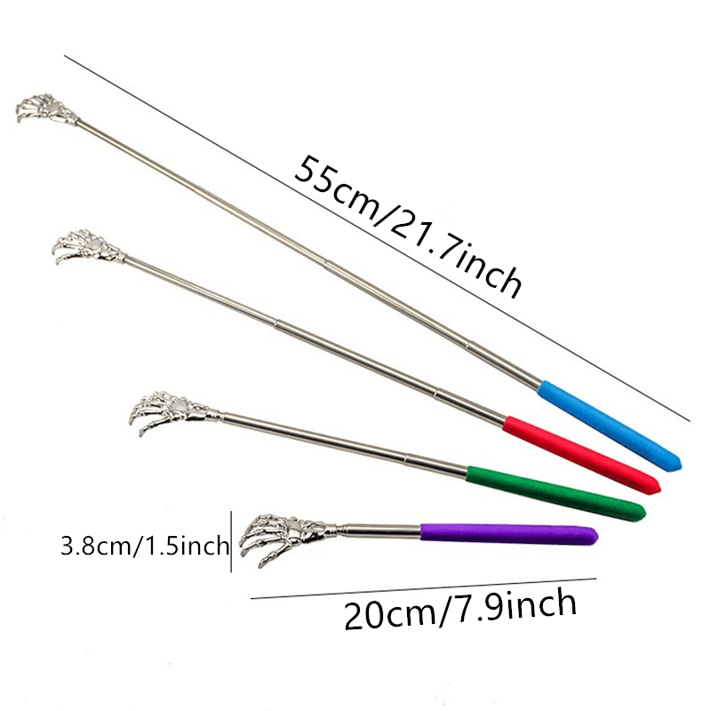 Retractable Back Scratcher Stainless Steel Horn Massager